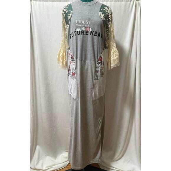 Marine Serre SS19 Regenerated Lace T-Shirt Dress M